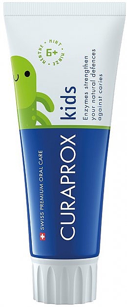 Зубная паста детская ферментная со свежим вкусом сладкой мяты - Curaprox Kids Mint Toothpaste — фото N1