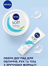 Інтенсивний зволожувальний крем для обличчя, рук та тіла з олією жожоба та вітаміном Е - NIVEA Soft Moisturising Cream Intensive — фото N6