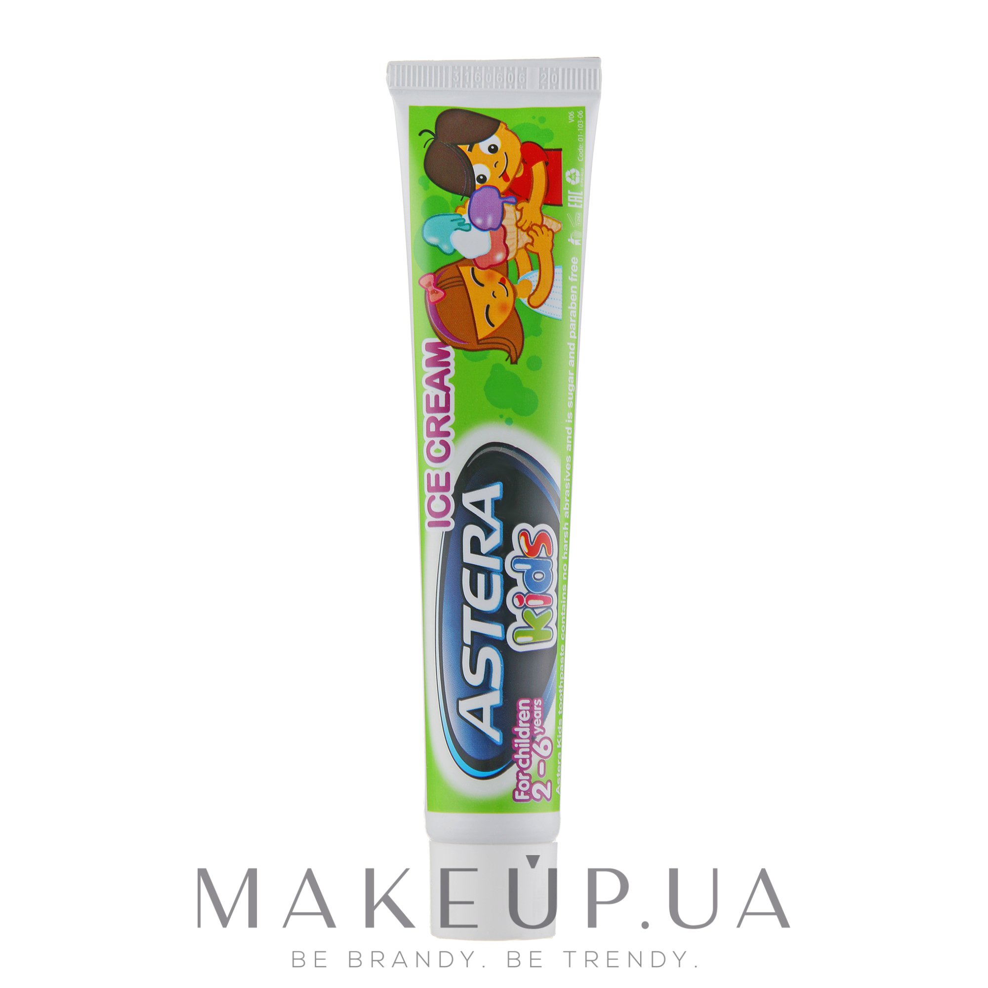 Зубна паста зі смаком морозива - Astera Kids With Ice Cream — фото 50ml