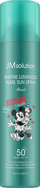 Солнцезащитный спрей с жемчугом - JMSolution Marine Luminous Pearl Sun Spray Disney Couple Favorite SPF50+ PA+++  — фото N1