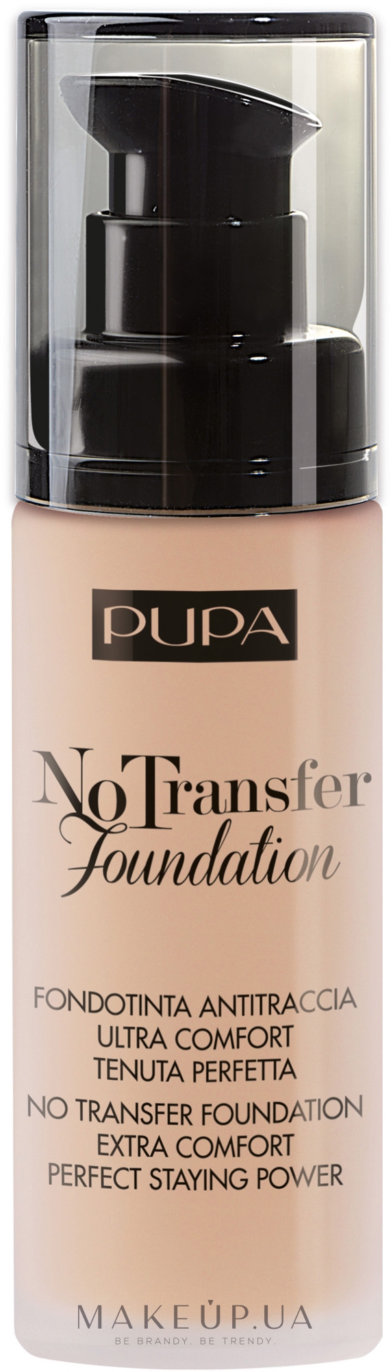 Тональна основа - Pupa No Transfer Foundation — фото 1