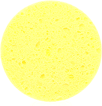 Спонж для умывания целлюлоза, "Круг" желтый - Cosmo Shop — фото N1