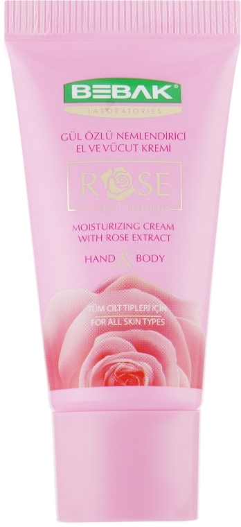 Крем для рук і тіла, з екстрактом троянди - Bebak Laboratories Moisturizing Cream With Rose Extract Hand&Body — фото N4