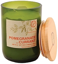 Парфумерія, косметика Ароматична свічка "Гранат і смородина" - Paddywax Eco Green Recycled Glass Candle Pomegranate + Currant