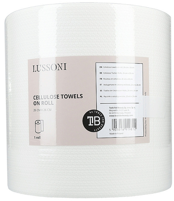Одноразові рушники, 26х26 см - Lussoni Cellulose Towels On Roll — фото N1
