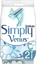 Духи, Парфюмерия, косметика Одноразовые бритвенные станки, 2 шт - Gillette Simply Venus 2 Satin Care