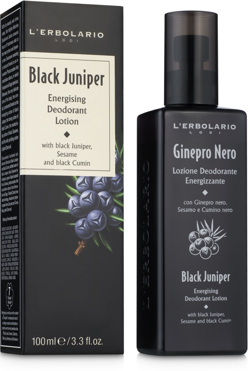 Лосьон-дезодорант "Черный можжевельник" - L'Erbolario Black Juniper Energising Deodorant Lotion