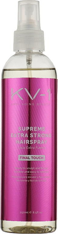 Лак для волосся екстрасильної фіксації - KV-1 Final Touch Supreme Extra Strong Hairspray — фото N1