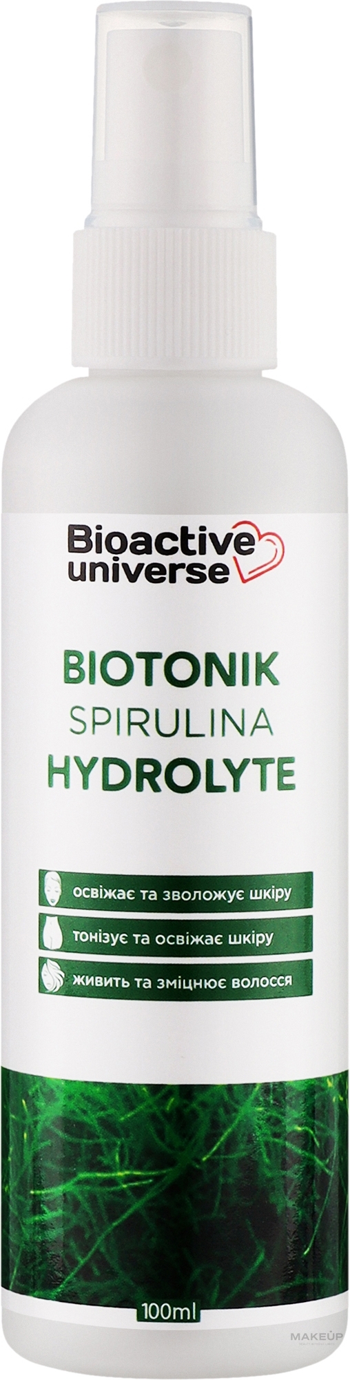 Тоник-гидролат "Спирулина" - Bioactive Universe Biotonik Hydrolyte — фото 100ml