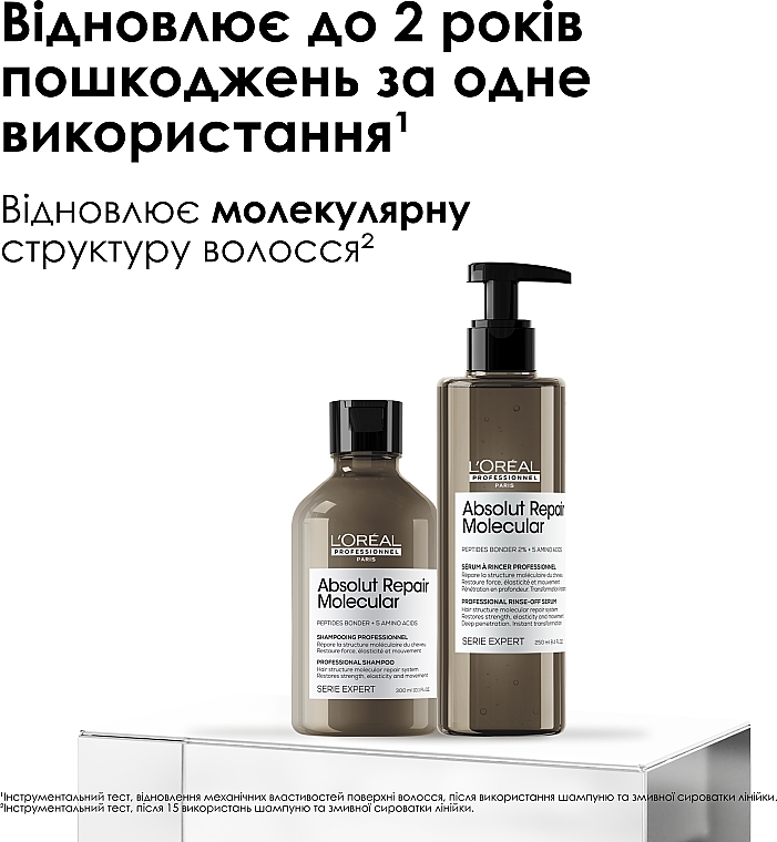 Набір - L'Oreal Professionnel Serie Expert Absolut Repair Molecular (shm/300ml + serum/250ml) — фото N4