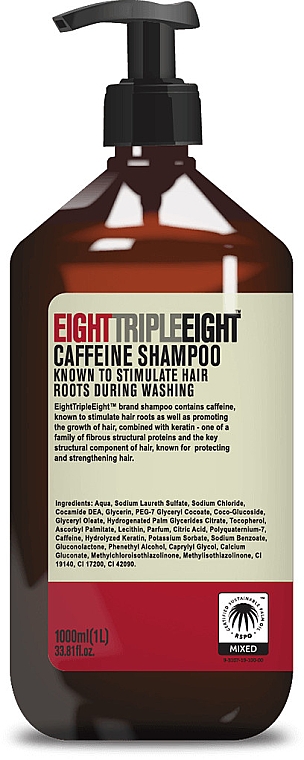 Шампунь для волос с кофеином - EightTripleEight Caffeine Shampoo — фото N1