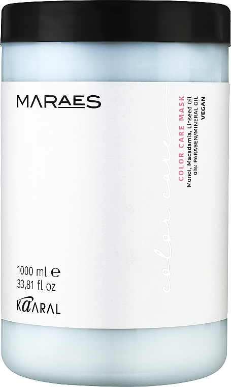 Маска для фарбованого волосся з олією макадамії та лляною олією - Kaaral Maraes Color Care Mask — фото N3