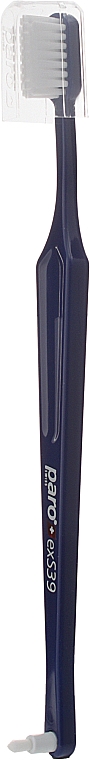 Зубная щетка "exS39" (в полиэтиленовой упаковке), синяя - Paro Swiss Toothbrush — фото N1