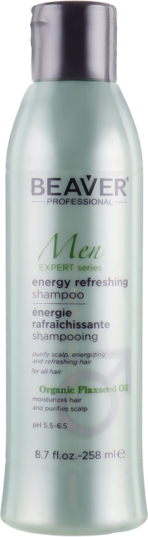 Тонізувальний шампунь для чоловіків - Beaver Professional Men Energy Refreshing Shampoo