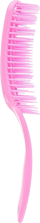 Расческа для волос квадратная продувная, розовая - Avenir Cosmetics — фото N2