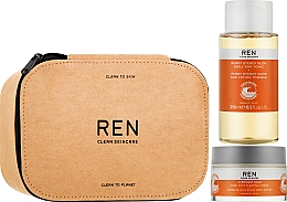 Набір для обличчя - REN Clean Skincare Xmas 2021 All Is Bright (tonic/250ml + cr/50ml + cosmetic bag/1pc) — фото N1