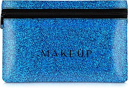 Духи, Парфюмерия, косметика Косметичка силиконовая, синяя "Glitter Pouch", 18х11см - MAKEUP