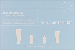 Духи, Парфюмерия, косметика Набор средств с морской водой - Round Lab 1025 Dokdo Line Skin Care Trial Kit (foam/30ml + toner/20ml + serum/10ml + cr/20ml)