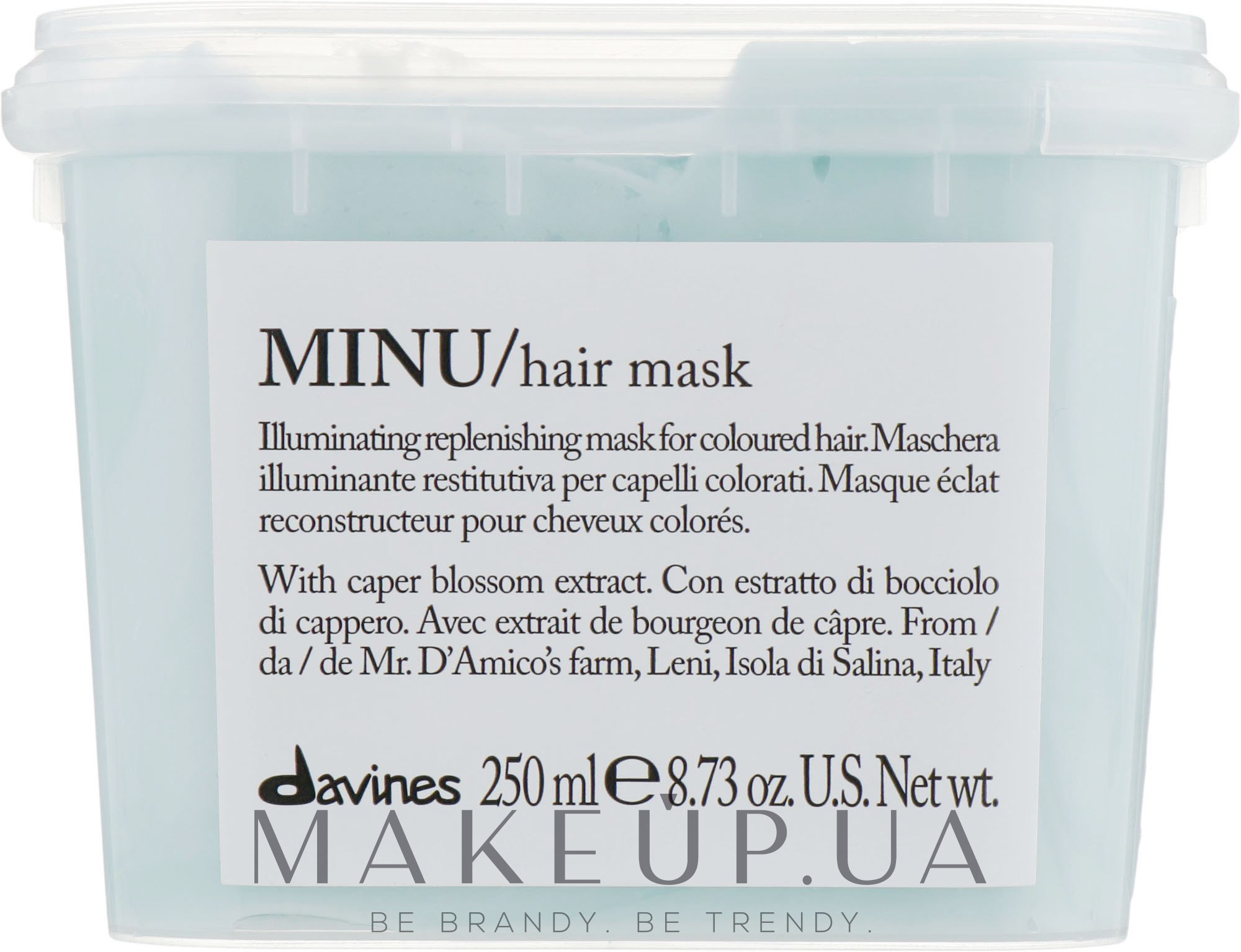 Маска для придания блеска и защиты цвета волос - Davines Minu Mask  — фото 250ml