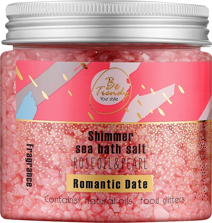 Сіль для ванни "Romantiс Date" - Be Trendy Shimmer Sea Bath Salt — фото N1