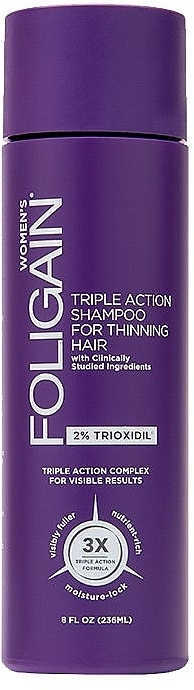 Шампунь от выпадения волос для женщин - Foligain Women's Triple Action Shampoo For Thinning Hair — фото N4
