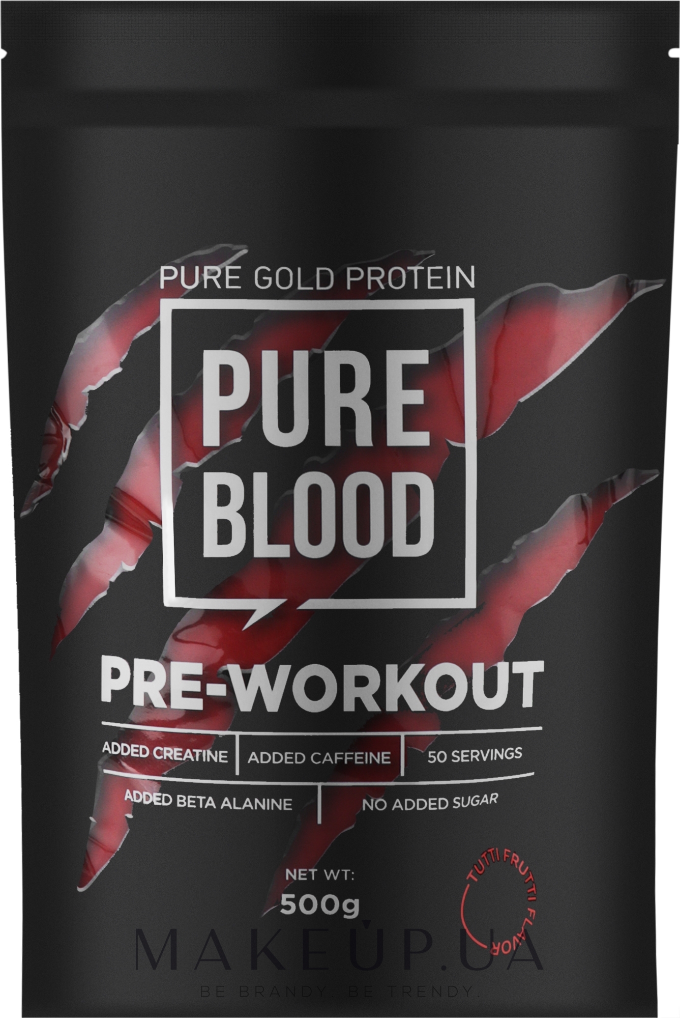 Передтренувальний комплекс "Pure Blood", тутті-фрутті - PureGold Pre-Workout Tutti Frutti — фото 500g