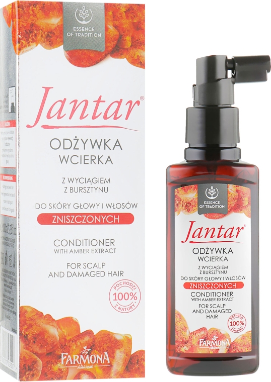 Кондиціонер з бурштиновим екстрактом для шкіри голови та пошкодженого волосся - Farmona Jantar Scalp and Hair Conditioner With Amber Extract