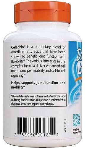 Харчова добавка "Целадрин", 500 мг - Doctor's Best Celadrin — фото N3