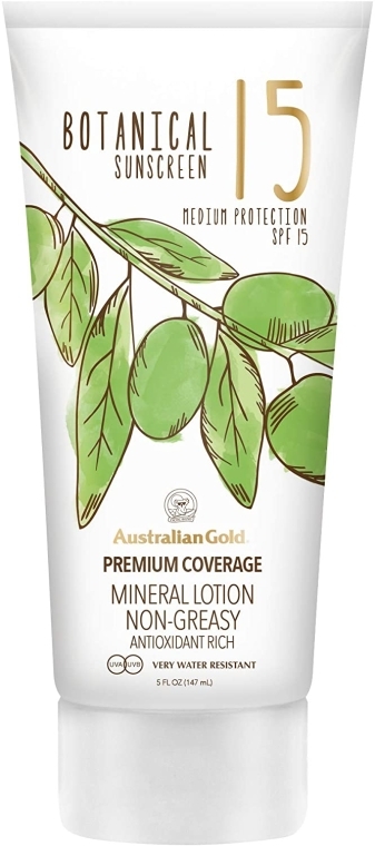 Солнцезащитный лосьон - Australian Gold Botanical Premium Coverage Mineral Lotion Spf15  — фото N1
