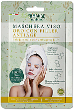 Духи, Парфюмерия, косметика Антивозрастная тканевая маска - L'Amande Gold With Anti-Ageing Filler Face Mask