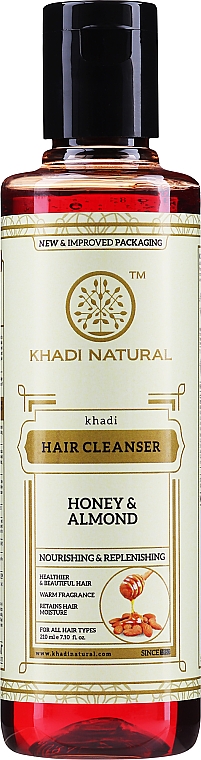 Натуральный травяной шампунь "Мед и миндаль" - Khadi Natural Ayurvedic Honey & Almond Hair Cleanser
