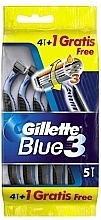 Парфумерія, косметика Набір одноразових станків для гоління, 4 + 1 шт. - Gillette Blue 3