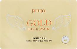 Гидрогелевая маска для шеи с плацентой - Petitfee & Koelf "HYDROGEL ANGEL WINGS" Gold Neck Pack  — фото N2