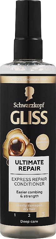 Експрес-кондиціонер для сильно пошкодженого та сухого волосся - Schwarzkopf Gliss Kur Ultimate Repair Conditioner