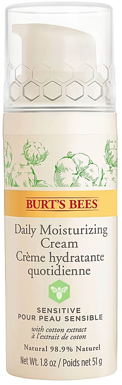 Увлажняющий крем для лица - Burt's Bees Sensitive Daily Moisturizing Cream — фото N1