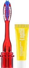 Набір у червоному футлярі - Hiskin Mango Travel Set (toothpaste/4ml + toothbrush) — фото N2
