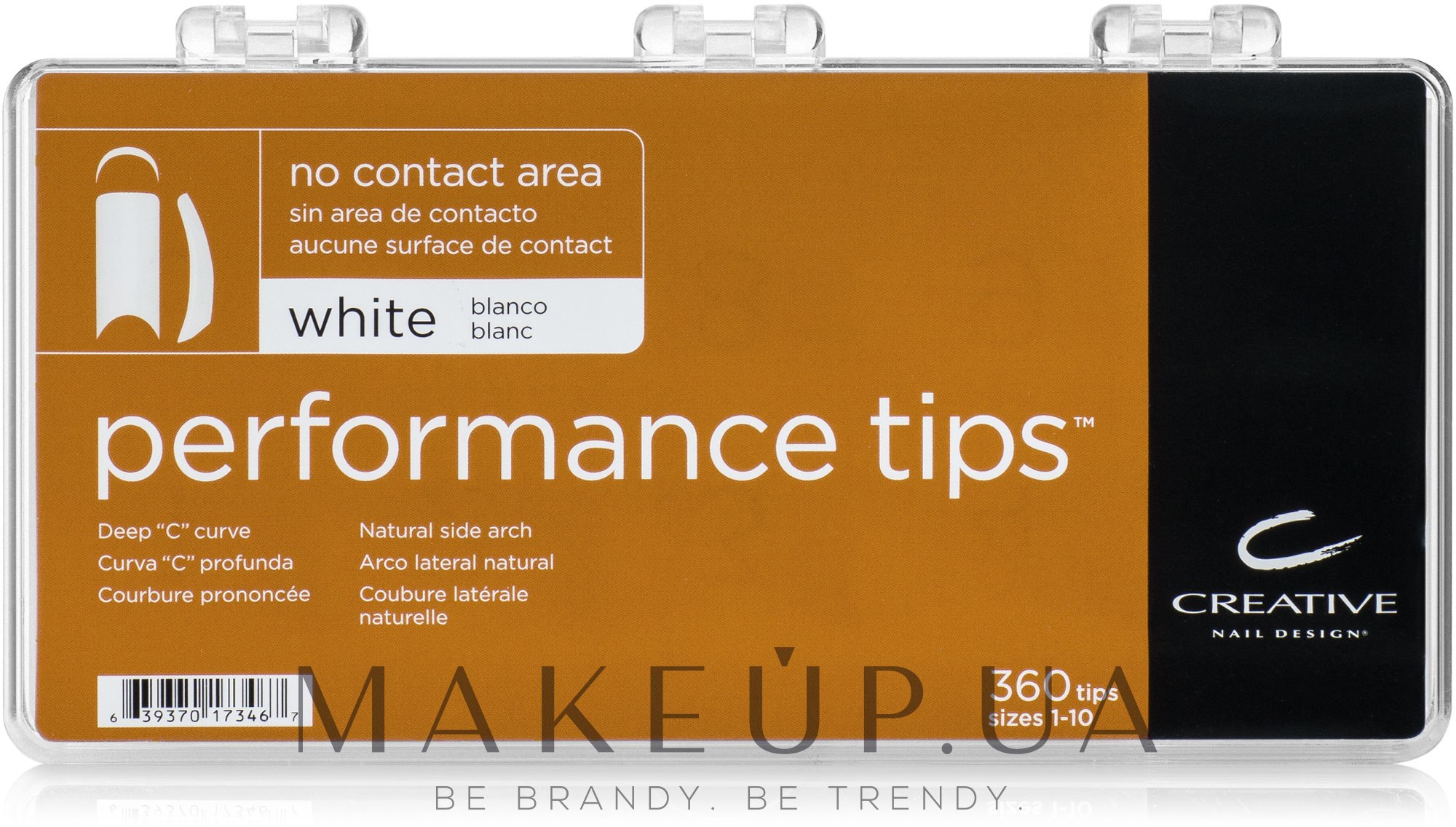 Тіпси, 360шт - CND Performance Natural Tips  — фото White