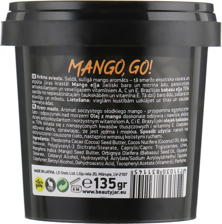 Крем для тіла "Mango, Go!" - Beauty Jar Shimmering Creamy Body Butter — фото N2