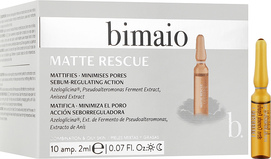 Ампули "Matte Rescue" для обличчя - Bimaio — фото N2