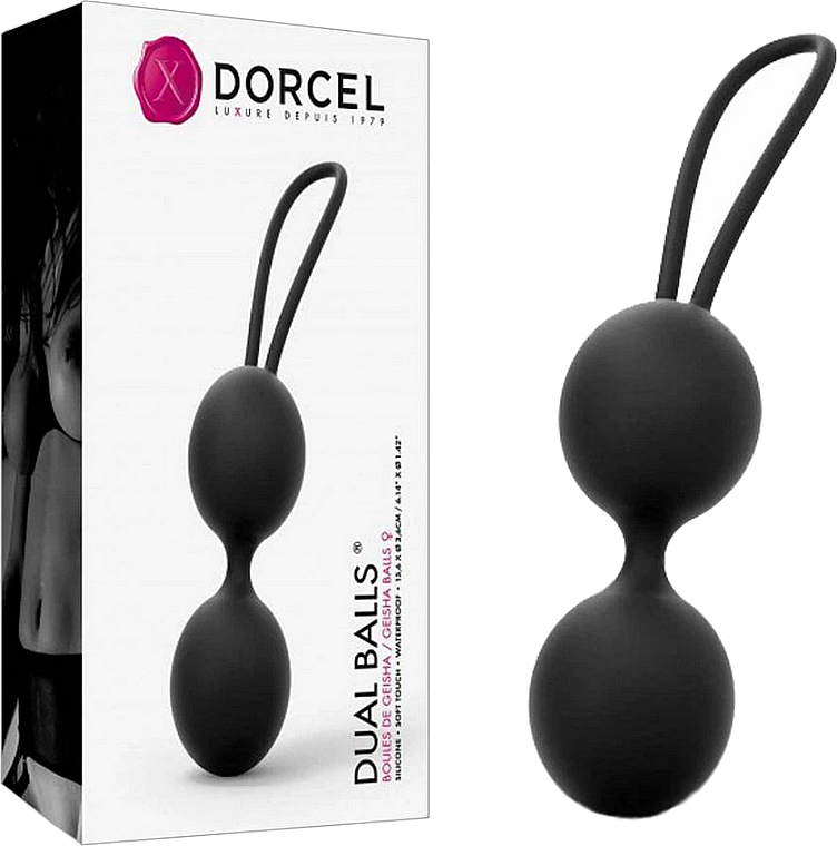 Вагінальні кульки - Marc Dorcel Dual Balls Black — фото N1
