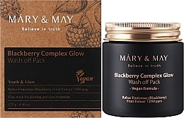 Антиоксидантна глиняна маска для обличчя з ожиною - Mary & May Blackberry Complex Glow Wash Off Mask — фото N4