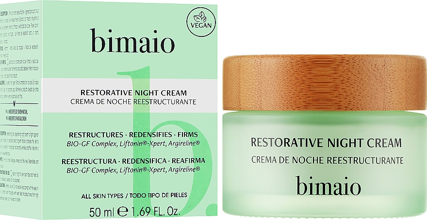 Відновлювальний нічний крем для обличчя - Bimaio Restorative Night Cream — фото N2