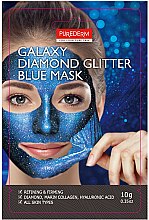Парфумерія, косметика Маска-плівка для обличчя "Блакитна" - Purederm Galaxy Diamond Glitter Blue Mask