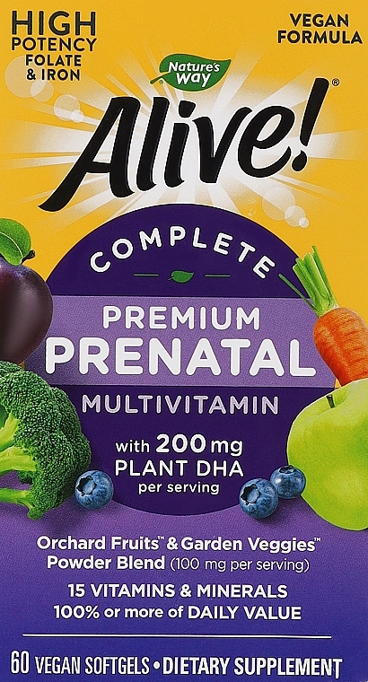 Пренатальные мультивитамины - Nature's Way Alive! Complete Premium Prenatal Multivitamin — фото N1