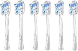 Сменные насадки для электрической зубной щетки, 6 шт. - Laifen Head Efficient Cleaning Hard — фото N1