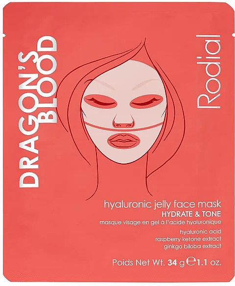 Гиалуроновая маска для лица - Rodial Dragon's Blood Hyaluronic Jelly Face Mask — фото N1
