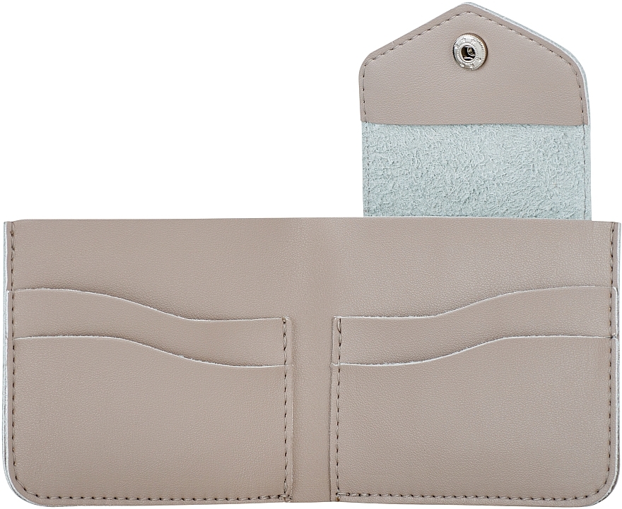 Гаманець тауп у подарунковій коробці "Classy" - MAKEUP Bi-Fold Wallet Taupe — фото N4