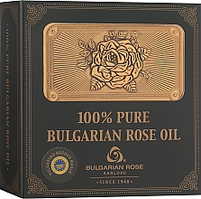 Натуральна олія троянди у дерев'яній коробці - Bulgarian Rose Oil — фото N3