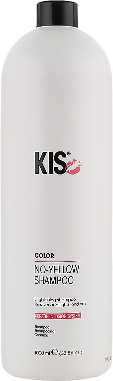Шампунь для нейтралізації жовтизни - Kis Color No Yellow Shampoo Keratin Infusion System — фото N1