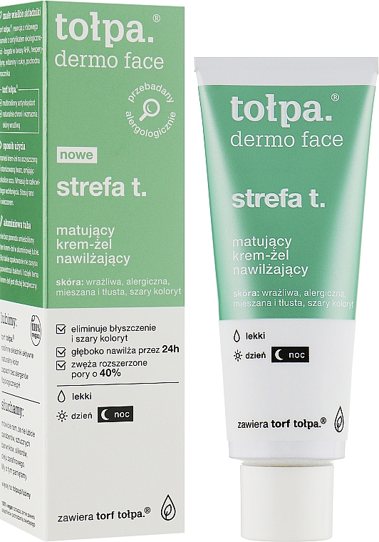 Матувальний гель-крем для обличчя - Tolpa Dermo Face Strefa T Mattifying Face Gel-Cream — фото N2